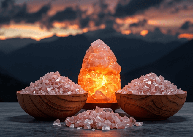 Natural Himalayan pink salt crystals and salt products for export
